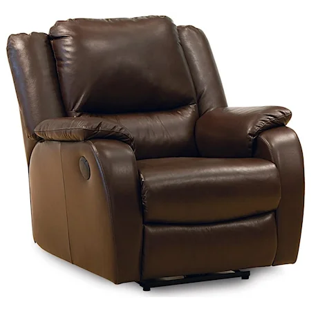 Casual Rocker Recliner with Full Chaise Cushion